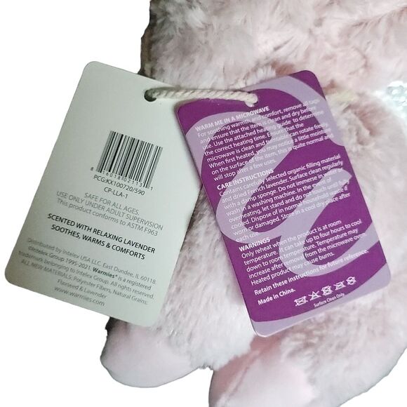 Warmies Pink Llama Plush Lavender Scent Microwaveable 8” - Picture 4 of 6